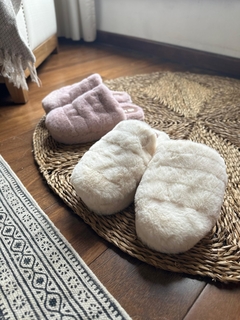 Pantuflas peluche ♥ Blanco - Oh lalá lencería
