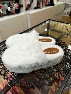 Pantuflas peluche ♥ Blanco - comprar online