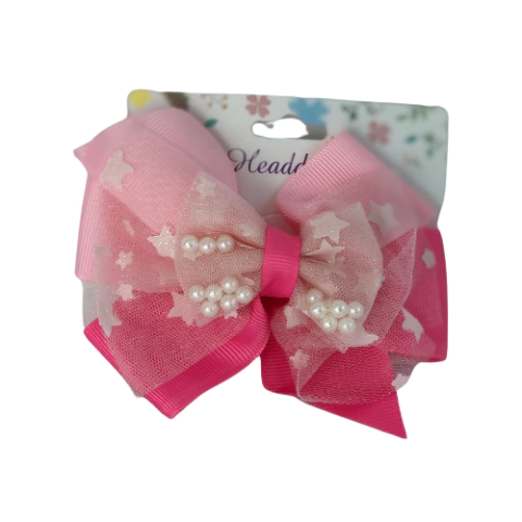 Laço infantil com mini perolas rosa é lilas 11 cm na internet