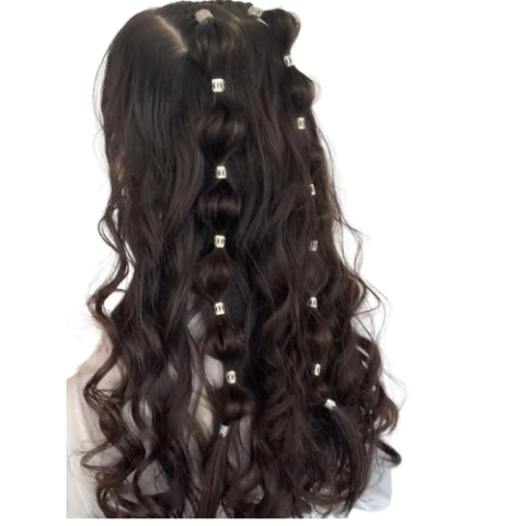 Kit Trança com 5 produtos - touca cetim/ agulha/ 10 anéis/ 2 fios/ escova para baby hair - loja online