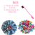 Kit trança escovinha baby hair + 5 anéis + touca de cetim