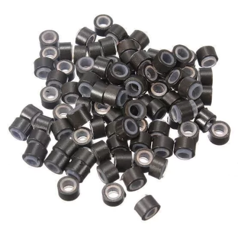 Micro Ring Para Aplique De Cabelo Preto 50 Unidades na internet