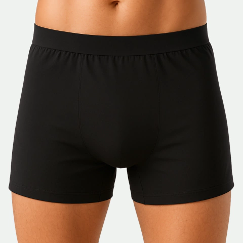 Cueca Boxer Microfibra Térmica | Preta Lisa Conforto Total
