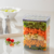 Pote hermético retangular de 4.200ml com salada dentro.