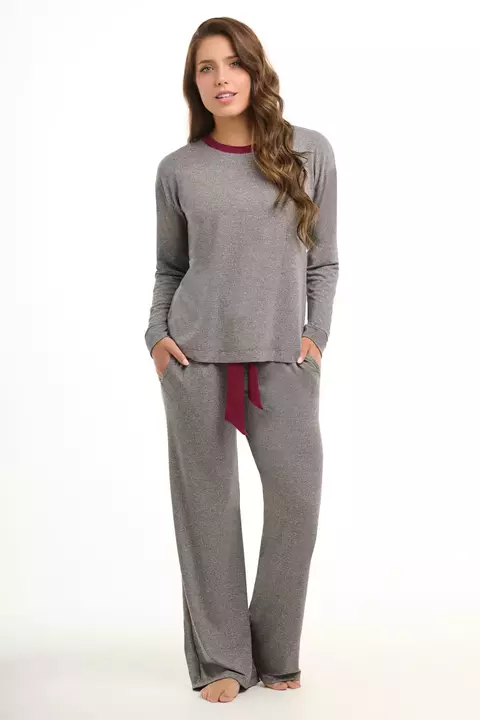 Pijama buzo y palazzo-confy- Woman By Promesse (WO15291I25) - comprar online