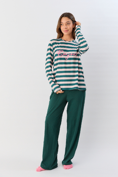 Pijama Bounjour Mangas Con Remera Mangas Largas Y Pantalon-Sweet Victorian (659-25) - comprar online