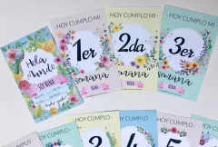 TARJETAS DE MOMENTOS · PERSONALIZADAS · Flores Acuarela - comprar online