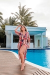 SAÍDA ESTAMPADA COM BOTÕES FRONTAL PLUS SIZE