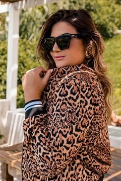 JAQUETA BOMBER PLUS SIZE ANIMAL PRINT BRUNA REGO