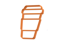cortante galletita vaso cafe star bucks coffe 11x8 cms ancho c1647