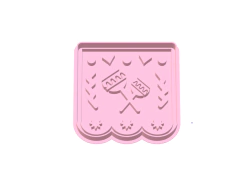 CORTANTE GALLETITAS BANDERIN MEXICANO MOD D 7X7 CMS C1953 - comprar online