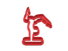 cortante galletitas silueta gimnastas Mod D 9x6 cms C1716 gimnasia - comprar online