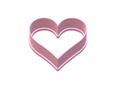 cortante galletita corazon 8 cms x 3 cms altura corte masa donnas C1485 - comprar online