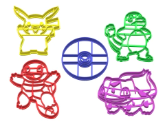 combo cortantes moldes galletitas pokemons x 04 u pokemon pikachiu squirtle bulbasur - comprar online