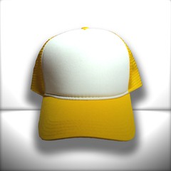BONÉ BRANCO E AMARELO TRUCKER