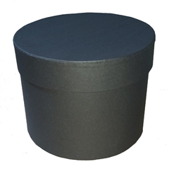 Caixa Cartonada Redonda Preto tamanho 20x15