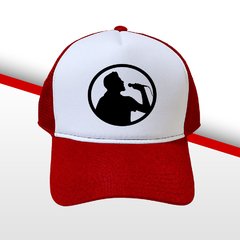 BONÉ CANTOR MICROFONE RED TRUCKER