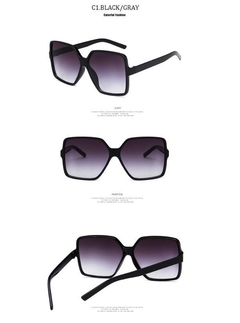 Óculos De Sol Feminino Retro Oversized Square Ladies Luxury Designer na internet