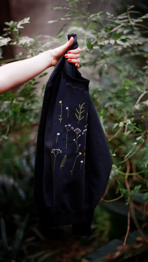 Buzo Herbario N° 8 NEGRO - comprar online