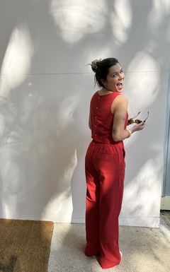 Wide Leg Vermelho Tomate - comprar online