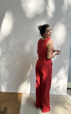 Wide Leg Vermelho Tomate - comprar online