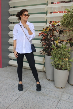 Calça legging com Pézinho - Preta
