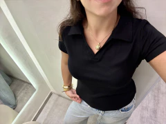 Camiseta Polo Basic- Preta - Malka Atelier