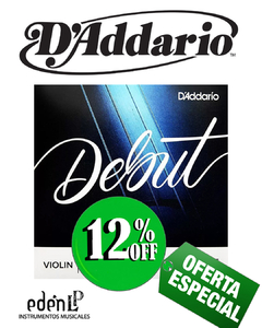 Daddario Debut D310 4/4m Encordado Medium Para Violin 4/4 - comprar online