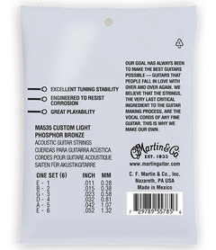 Martin & Co Ma535 Encordado Guitarra Acustica Bronce 011-052 - comprar online