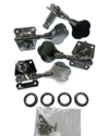 Interdrums Am-cl4l Clavijas Cromadas Para Bajo 4 En Linea - comprar online