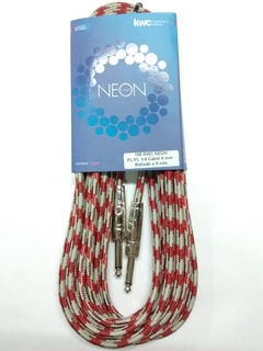 Kw Kwc 105 Neon Cable Plug - Plug 6 Metros Mallado Gris Y Rojo