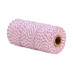 Cordão twine lilas e branco 100 metros - comprar online