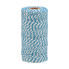 Cordão twine azul e branco 100 metros