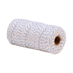 Cordão twine azul claro e branco 100 metros - comprar online