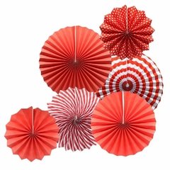 Kit com 6 fioratas de papel Vermelho