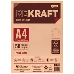 50 folhas de papel kraft 180 g/m2