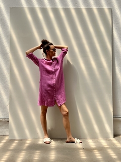 Vestido camisero midi Flora - comprar online