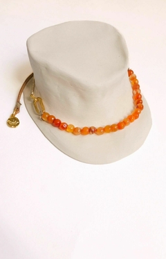 Collar Ovo Piedra naranja