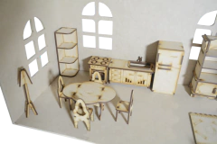 Combo Casa De Muñecas + 30 Muebles - comprar online