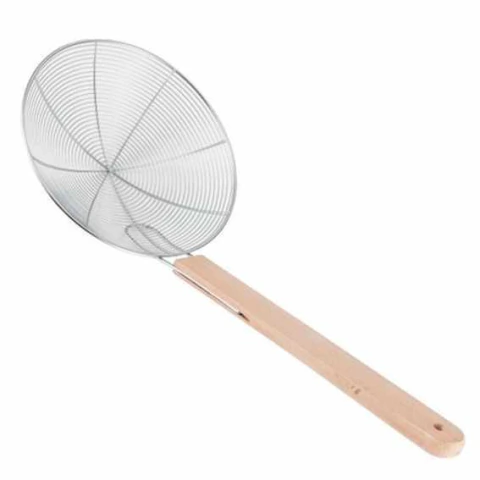 ESPUMADERA CR CON MANGO MADERA 31 CM. 15409