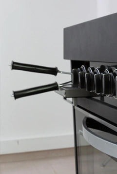COCINA MARALDI CHEFF GLASS BLACK DE 87 CM - TU COCINA