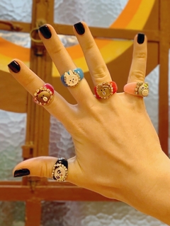 Anillo celeste de conejito BUNNY - Gabriella Capucci