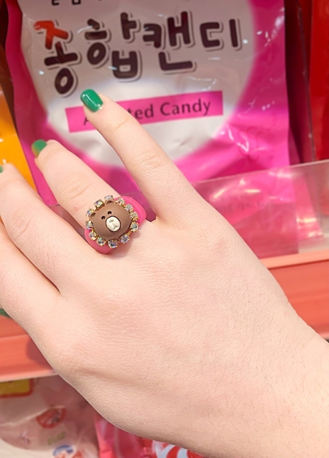 Anillo fucsia de osito TEDDY