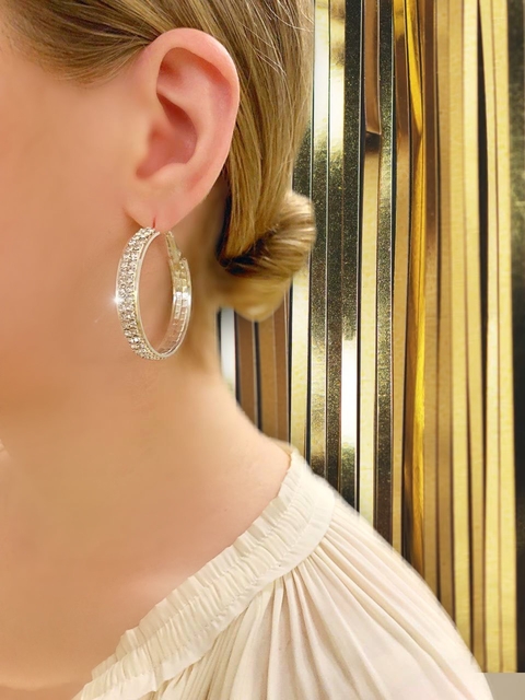 Argollas gruesas de strass DELILAH