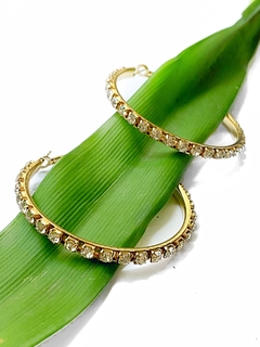 Argollas doradas de strass MORGANA en internet