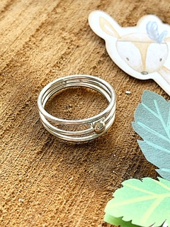 Anillo de acero quirurgico plateado EMILY - comprar online