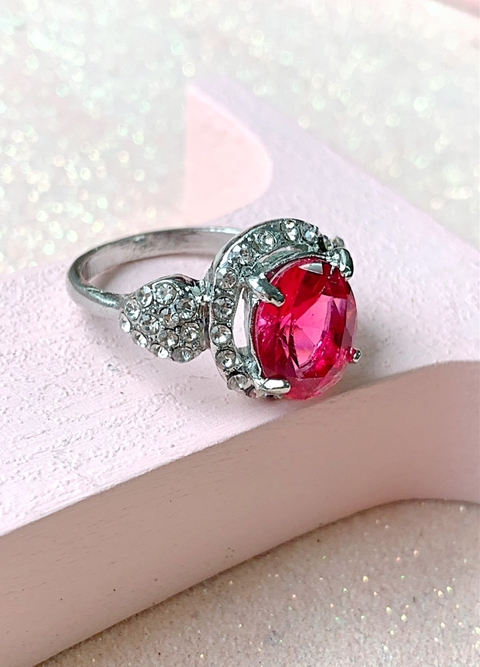 Anillo rosa de strass JOLIE