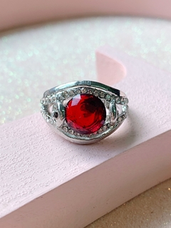 Anillo colorado de strass IVANA en internet