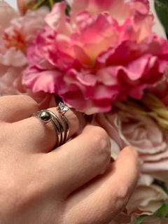 Anillo resorte de acero quirurgico y strass KIRSTEN - Gabriella Capucci