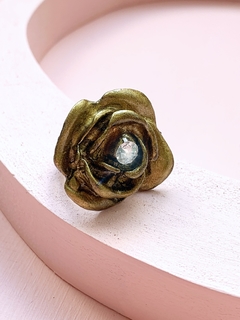Anillo dorado de strass FLOWER - Gabriella Capucci